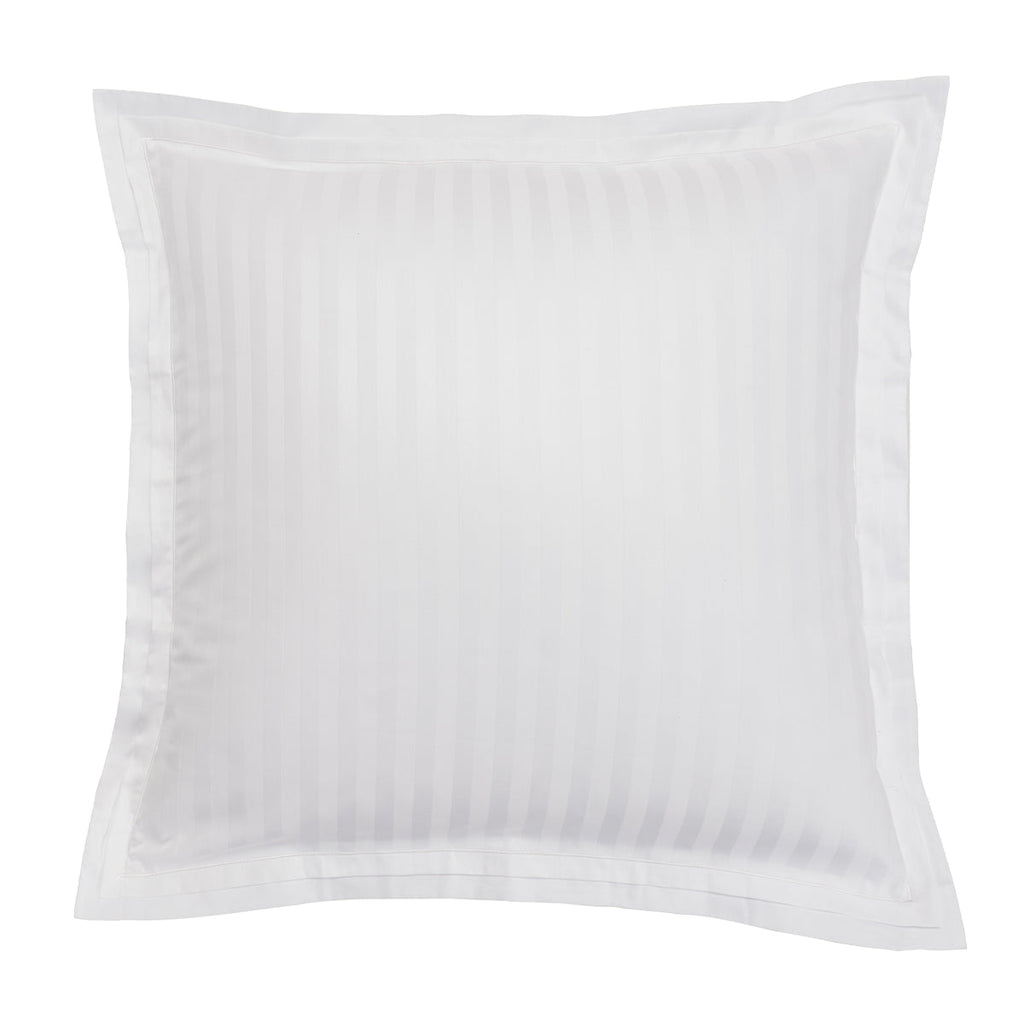 Satin Uni Jacquard - Taie D'Oreiller - Blanc