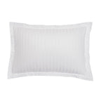 Satin Uni Jacquard - Taie D'Oreiller - Blanc