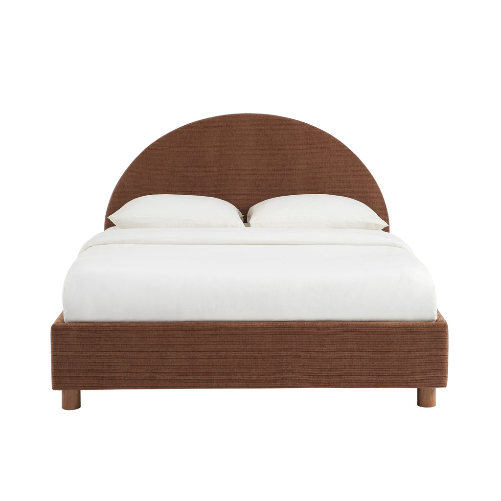 Lit Coffre Taijo - Velours Marron - Sommier Inclus