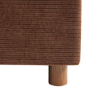Lit Coffre Taijo - Velours Marron - Sommier Inclus