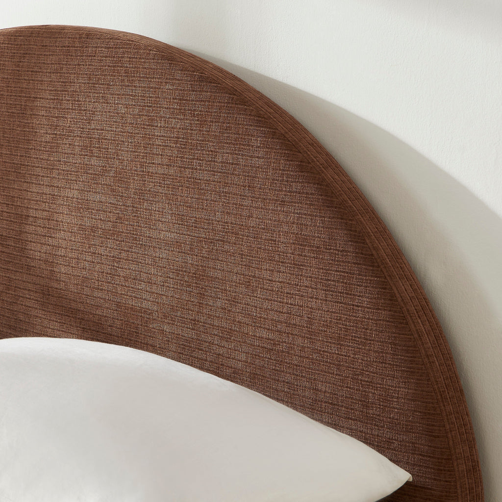 Lit Coffre Taijo - Velours Marron - Sommier Inclus