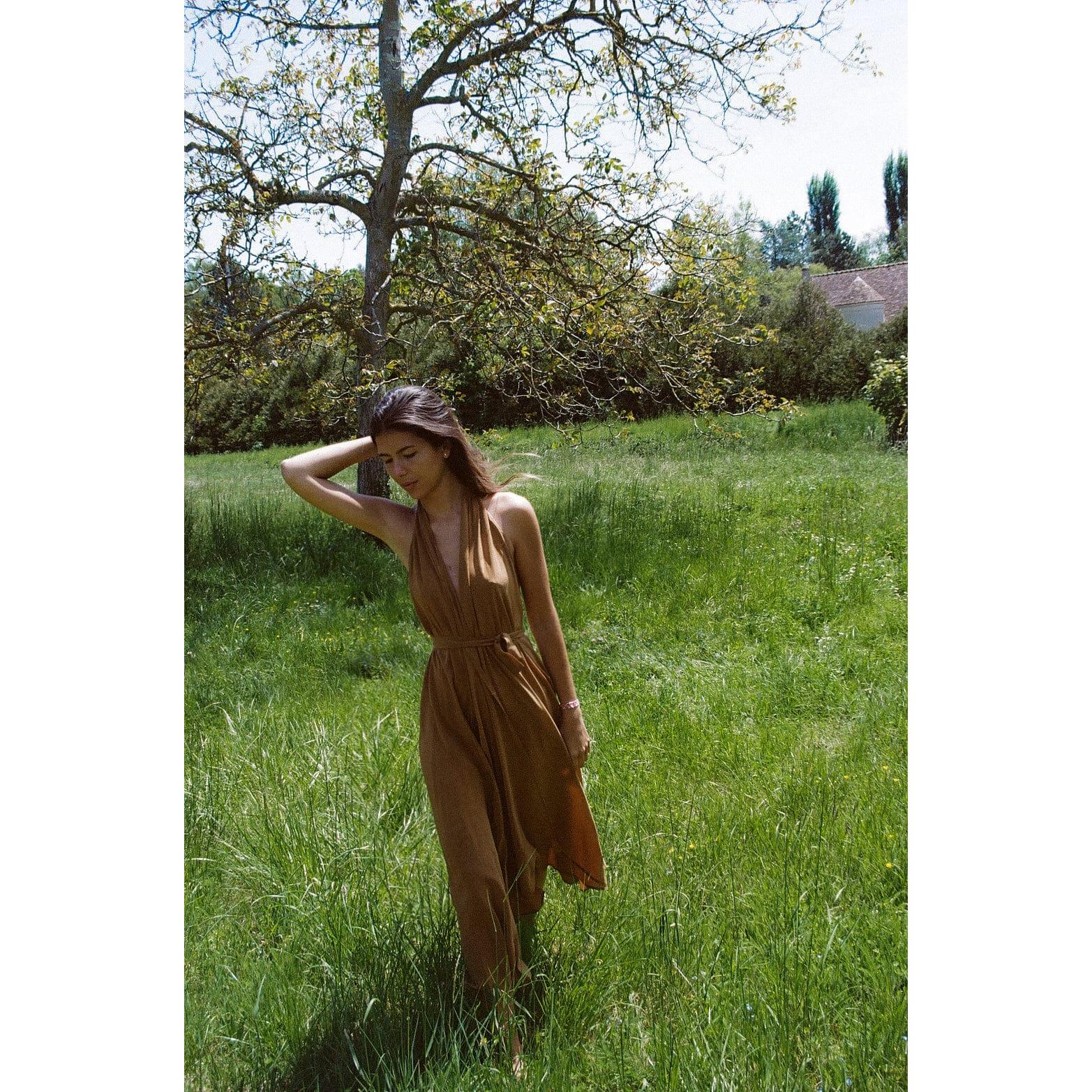 Robe Tamara Soie - Dark Amber