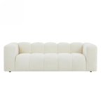 Tasta - Canapé Droit Fixe 3 Places - Tissu Beige
