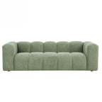Tasta - Canapé Droit Fixe 3 Places - Tissu Vert