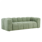 Tasta - Canapé Droit Fixe 3 Places - Tissu Vert