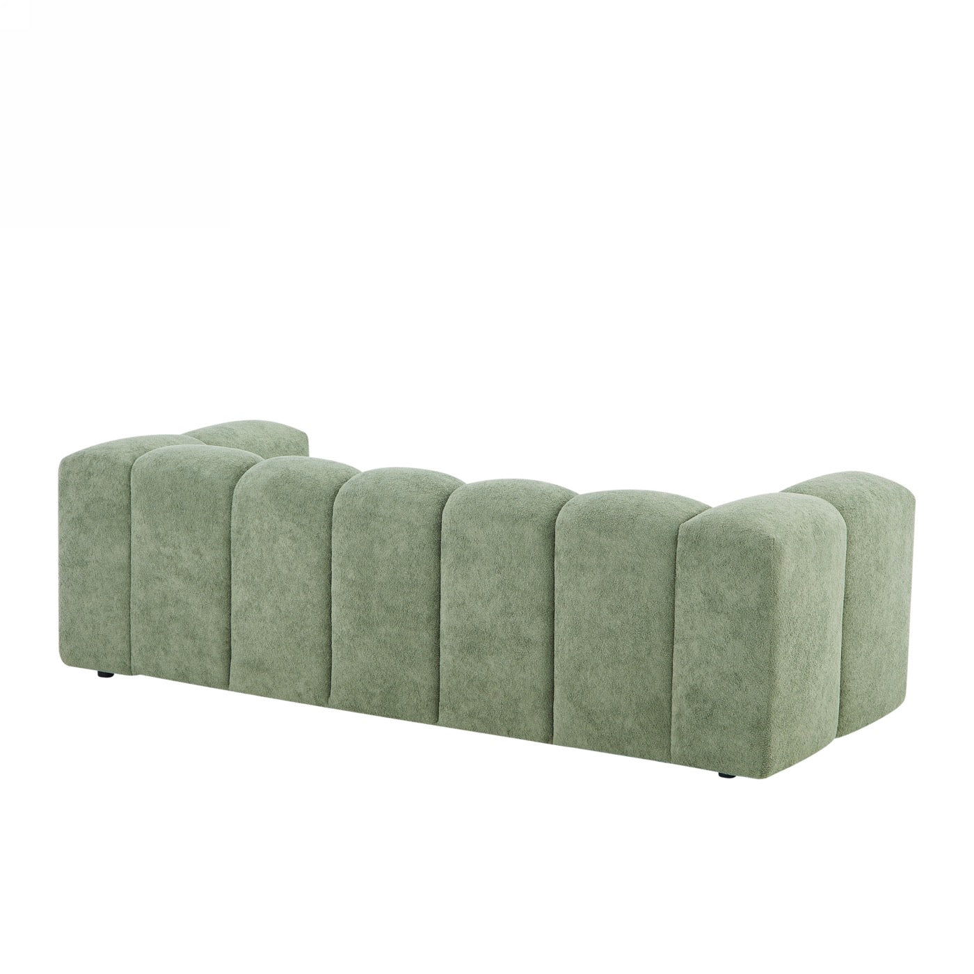 Tasta - Canapé Droit Fixe 3 Places - Tissu Vert