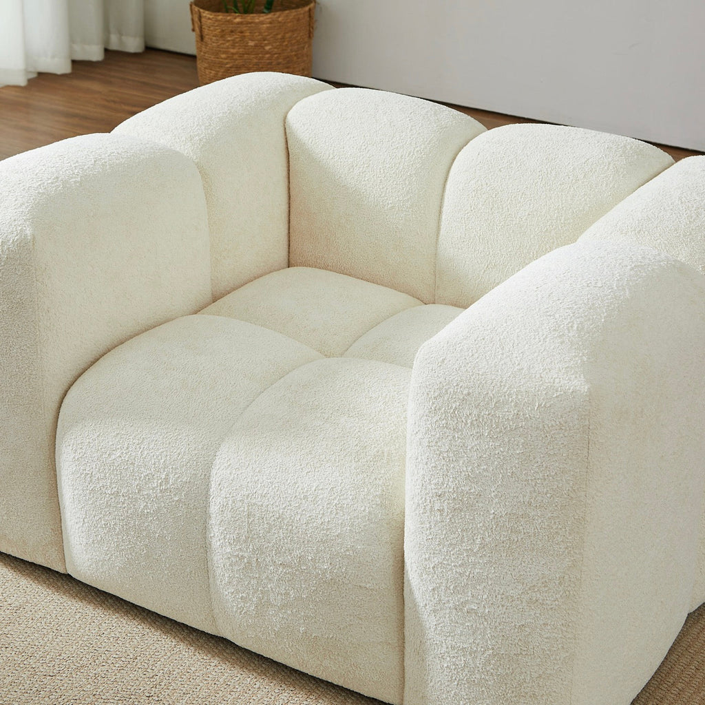 Tasta - Fauteuil Fixe 1 Place - Tissu Beige
