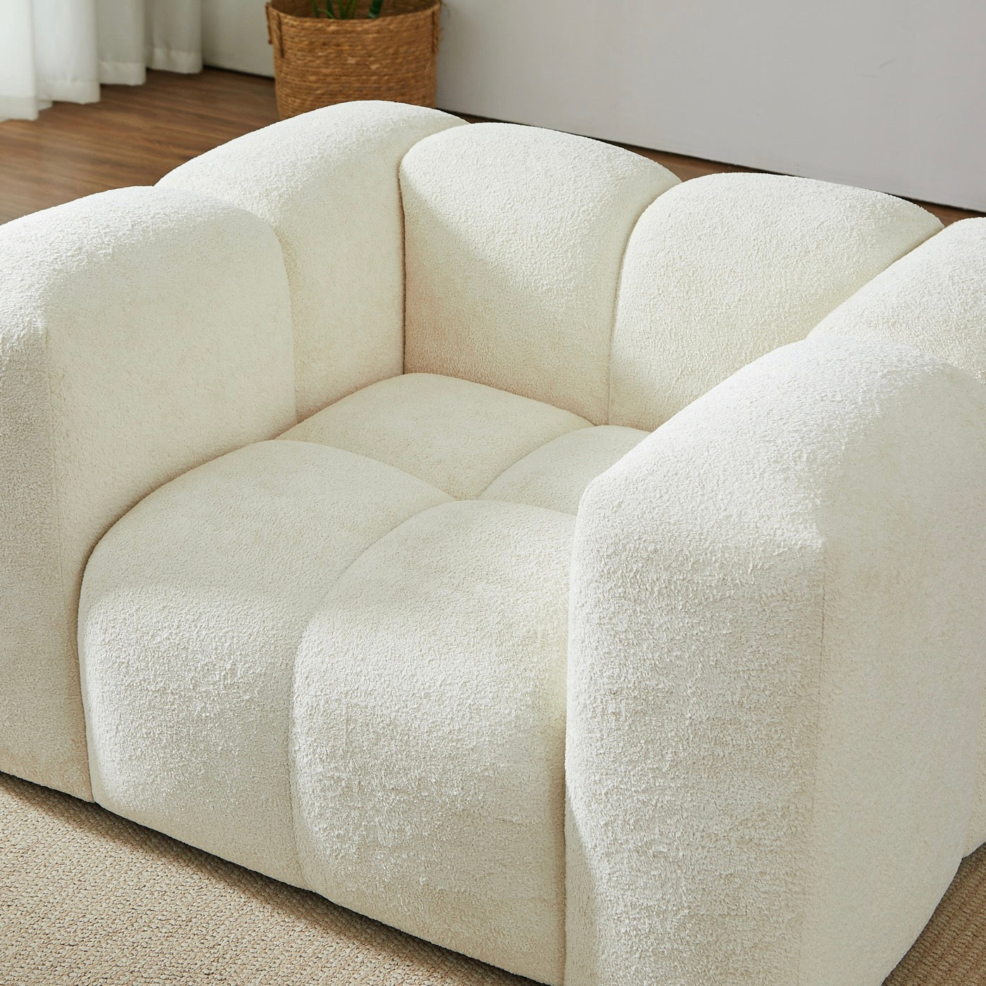 Tasta - Fauteuil Fixe 1 Place - Tissu Beige