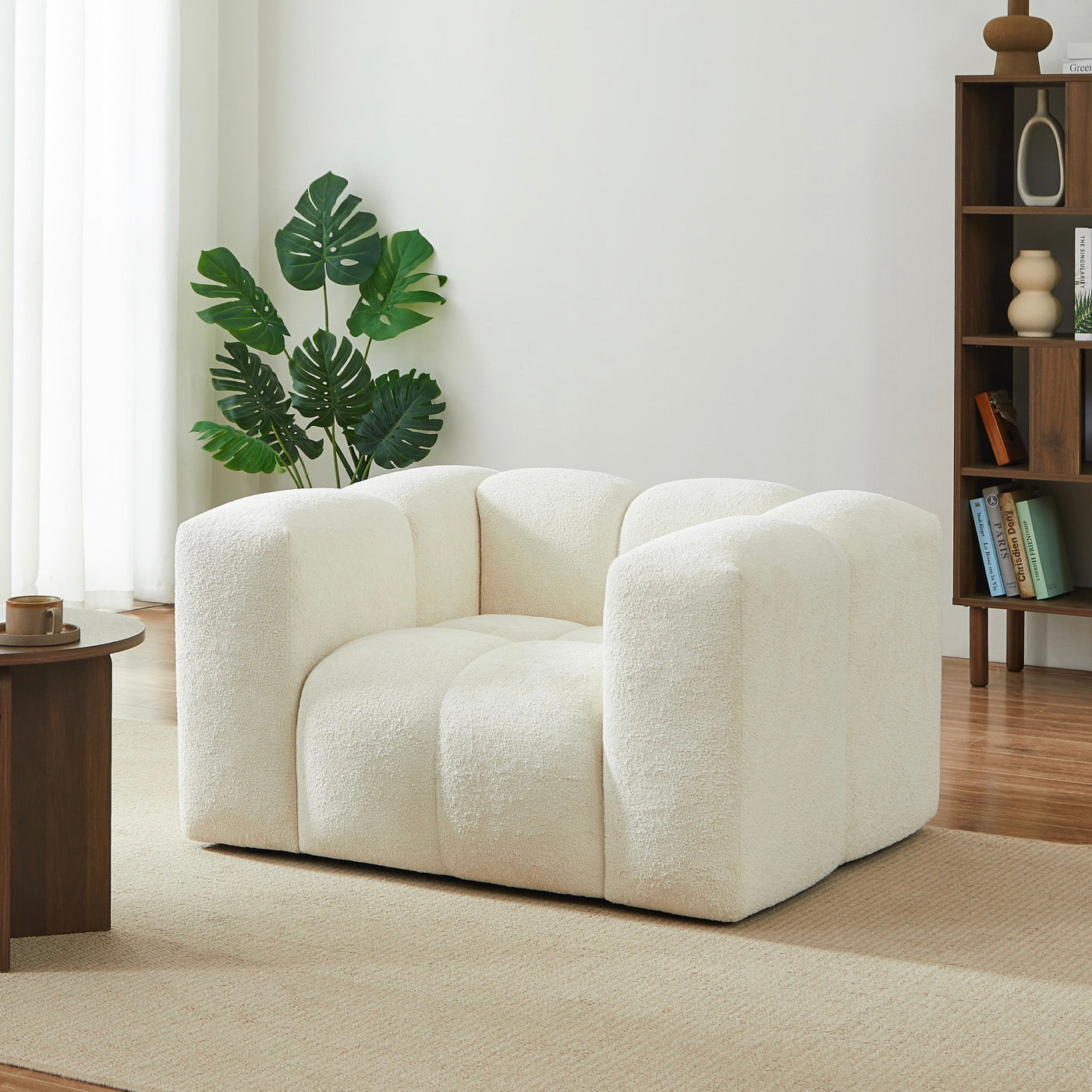 Tasta - Fauteuil Fixe 1 Place - Tissu Beige