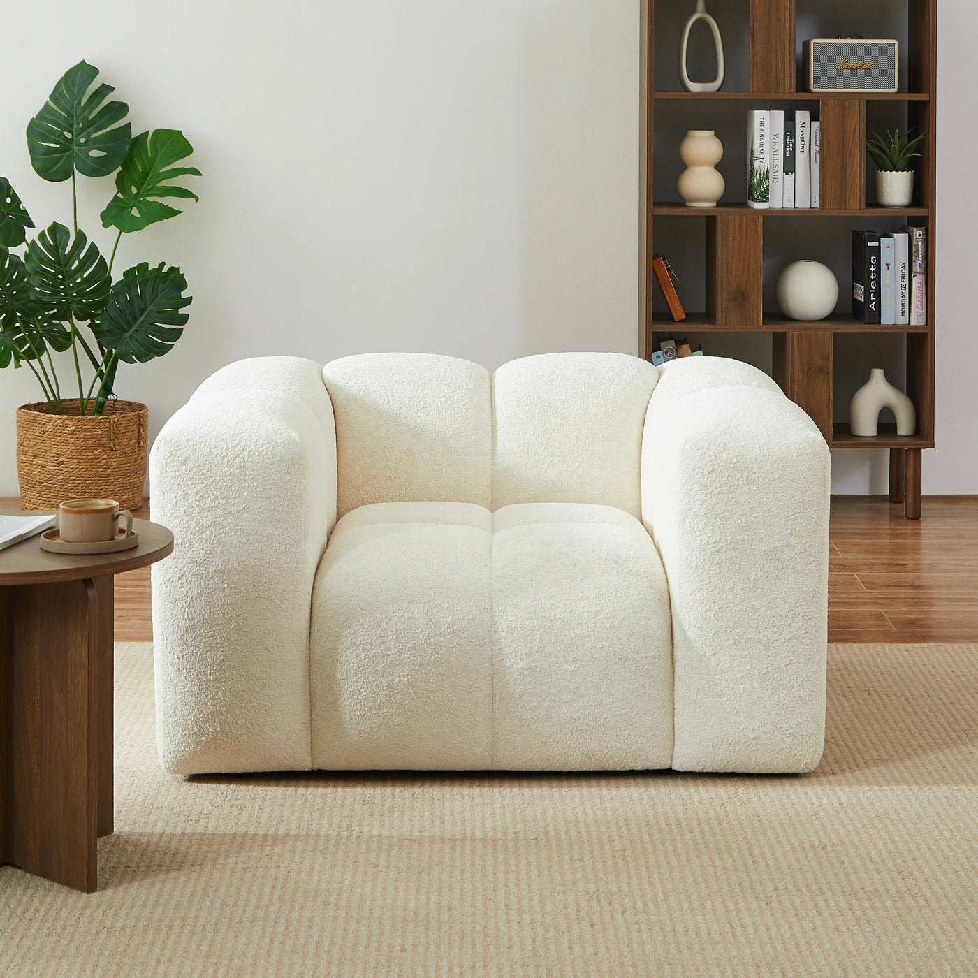 Tasta - Fauteuil Fixe 1 Place - Tissu Beige