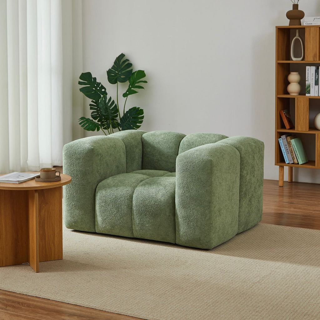 Tasta - Fauteuil Fixe 1 Place - Tissu Vert