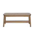 Tavao - Banc Intérieur Et Extérieur - Bois D'Acacia Et Corde Beige