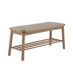 Tavao - Banc Intérieur Et Extérieur - Bois D'Acacia Et Corde Beige