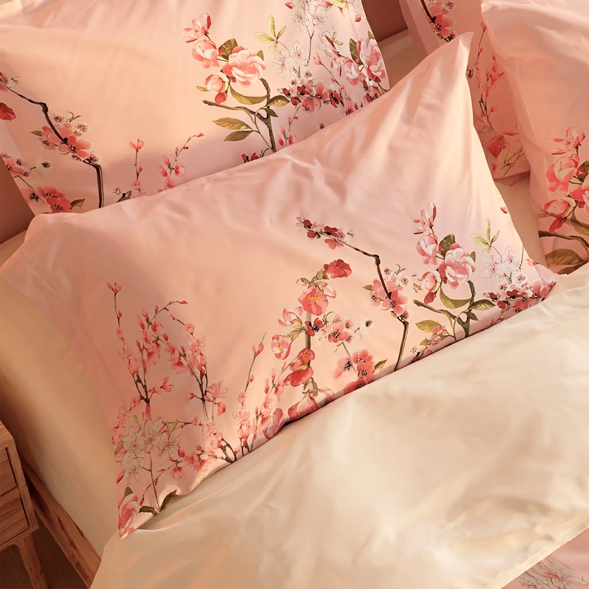 Taie D'Oreiller Chinoiserie Rose - Multicolore
