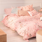 Housse De Couette Chinoiserie Rose - Multicolore