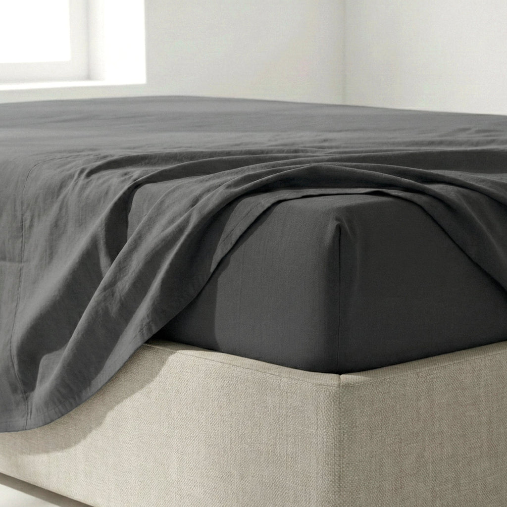 Drap-Housse Basic - Gris Foncé