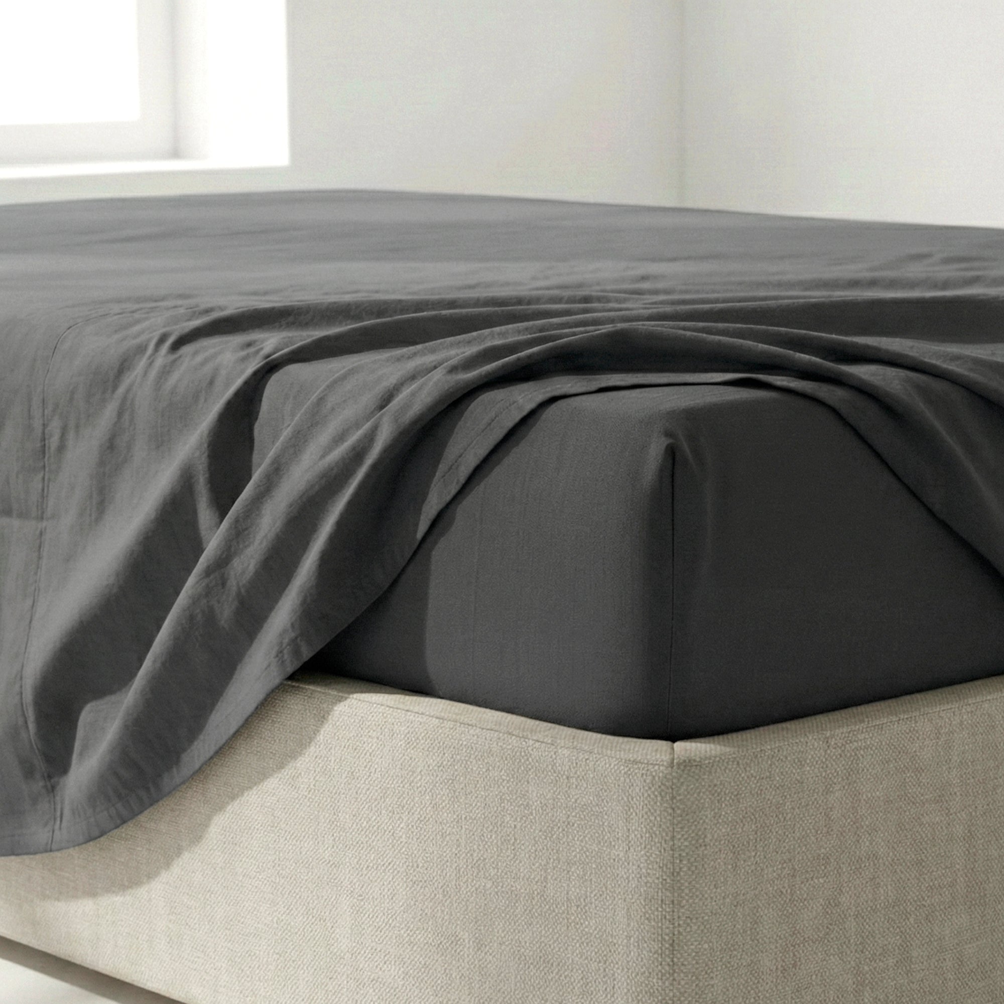 Drap-Housse Basic - Gris Foncé
