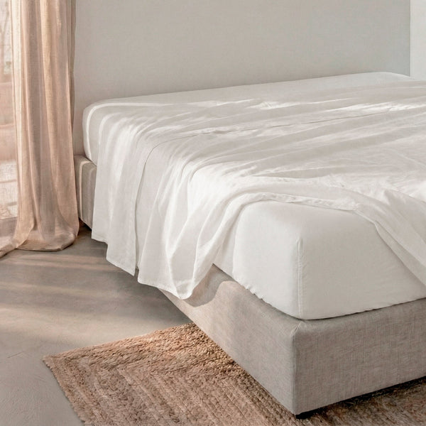 Drap-Housse Basic Percale 200 fils - Blanc