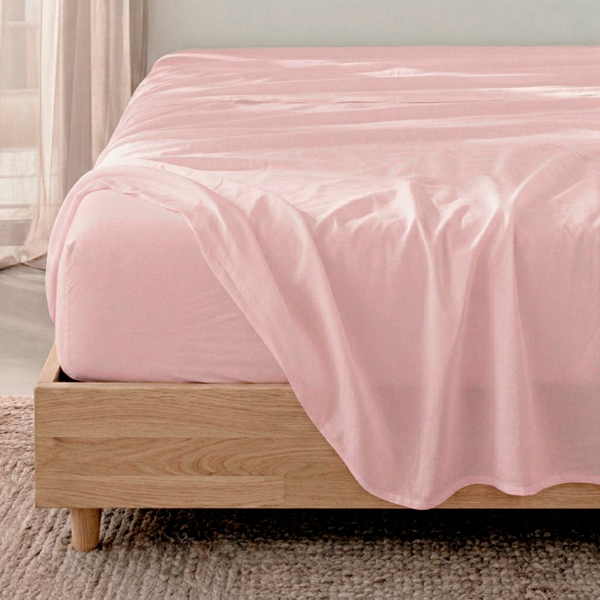 Drap-Housse Basic - Rose Pâle
