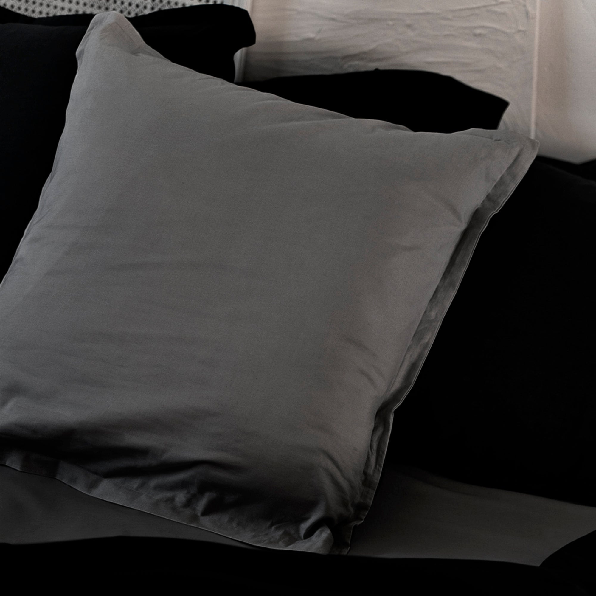 Taie D'Oreiller Basic - Gris Foncé
