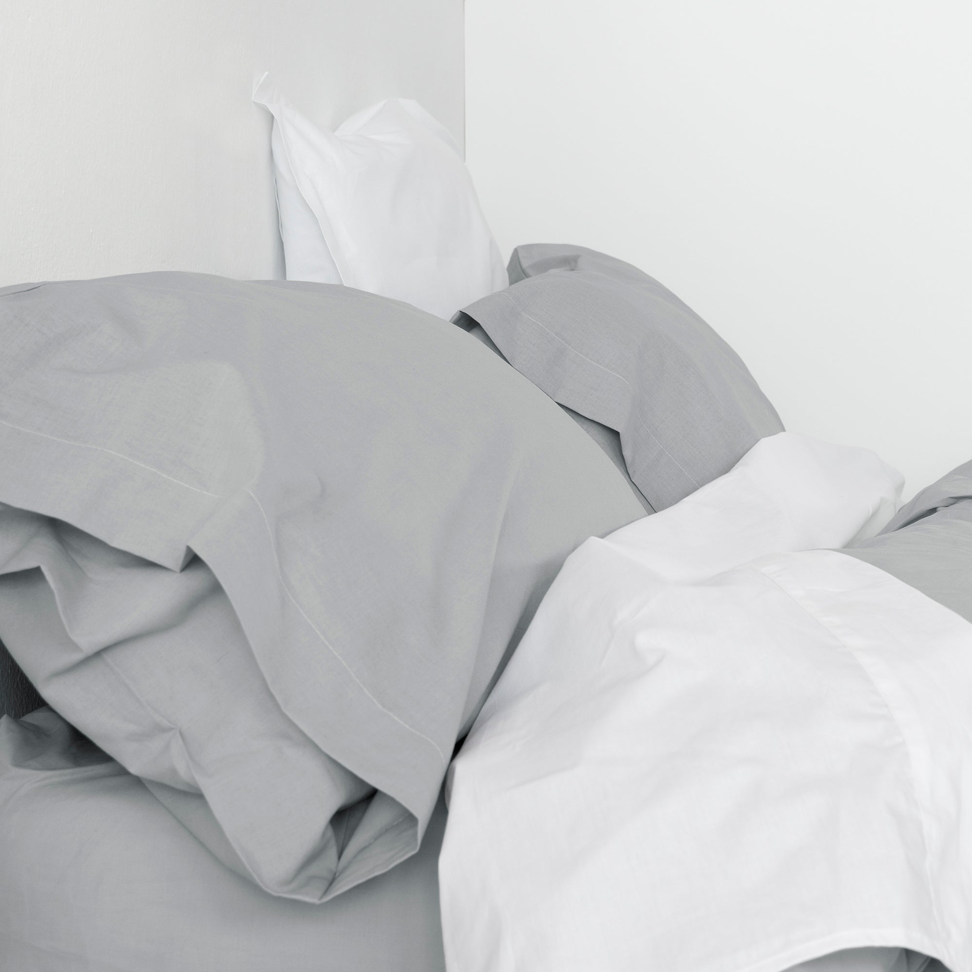 Taie D'Oreiller Basic - Gris Clair