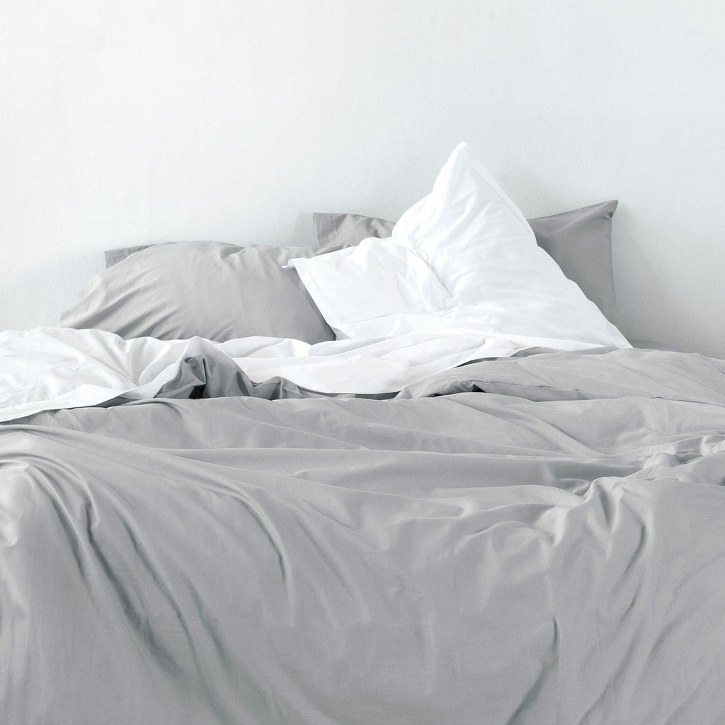 Housse De Couette Basic - Gris Clair