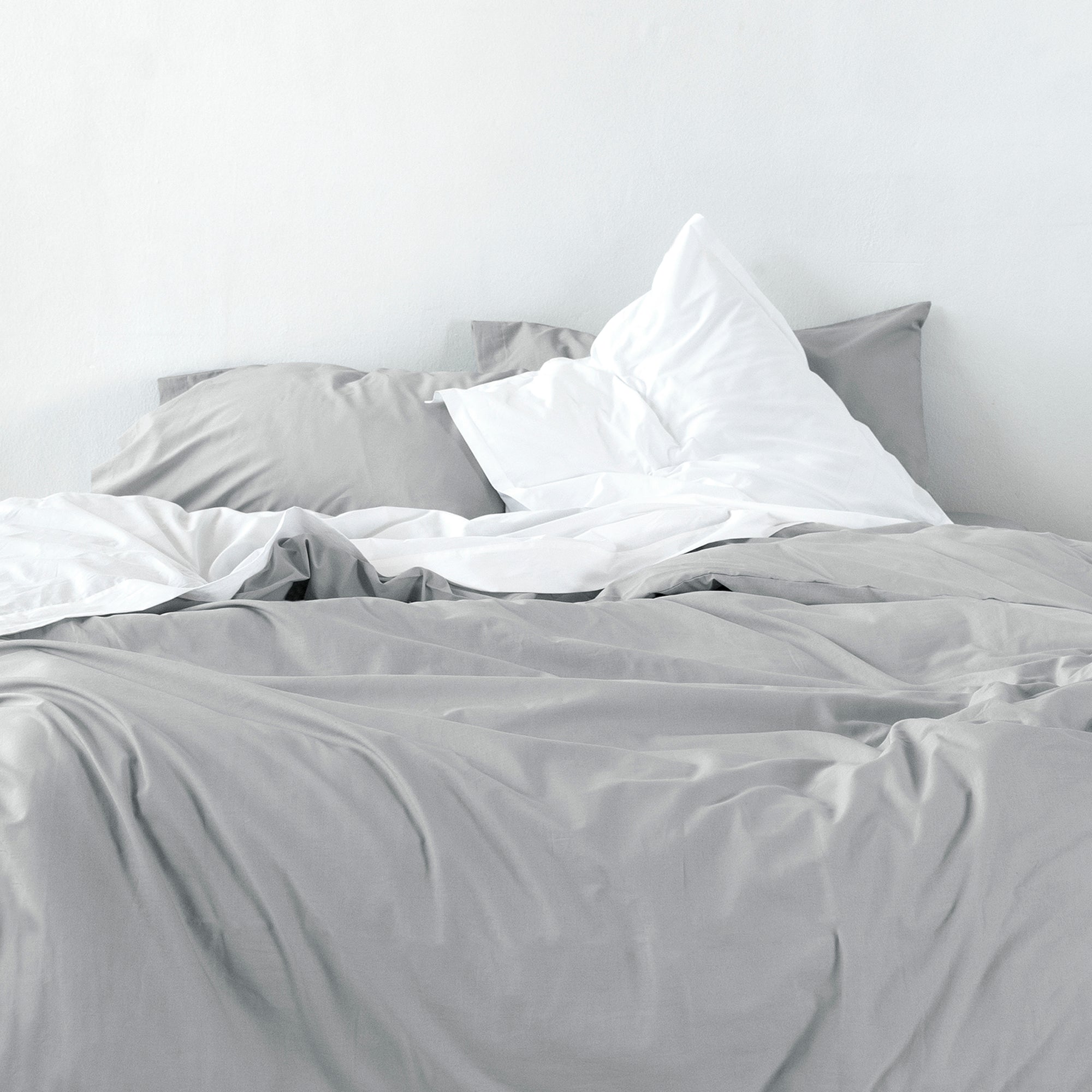 Housse De Couette Basic - Gris Clair