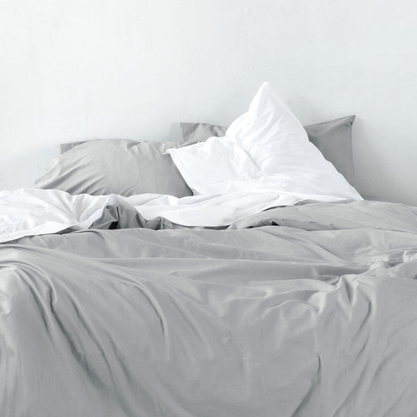 Housse De Couette Basic - Gris Clair
