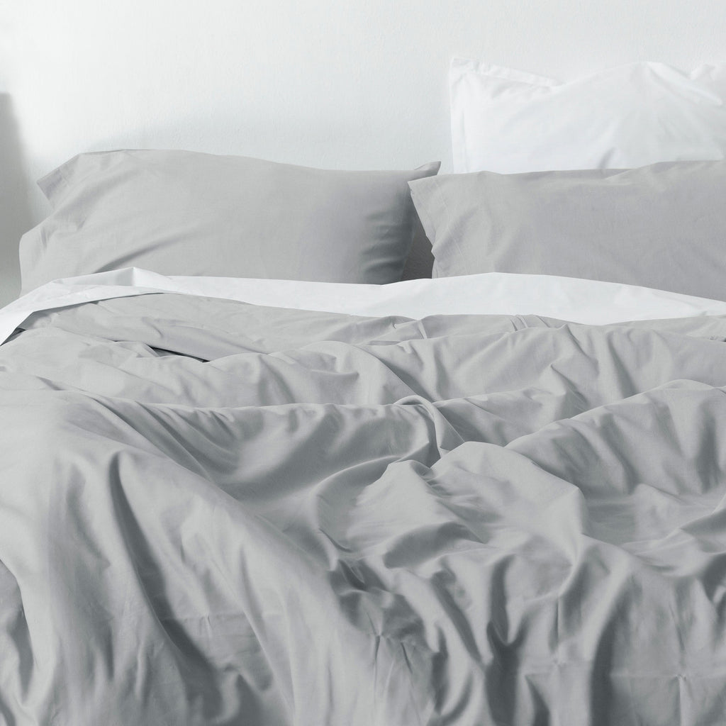 Housse De Couette Basic - Gris Clair