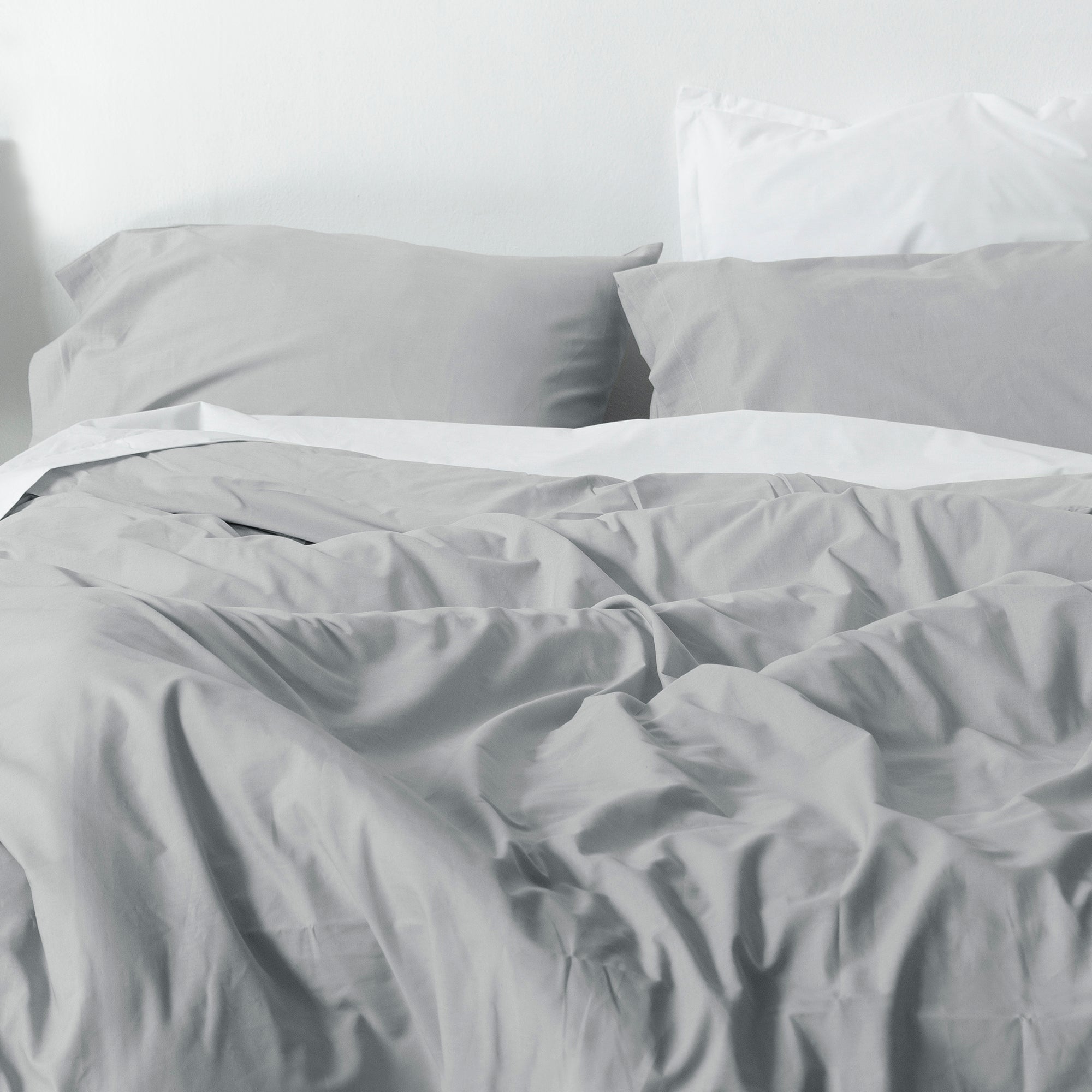 Housse De Couette Basic - Gris Clair