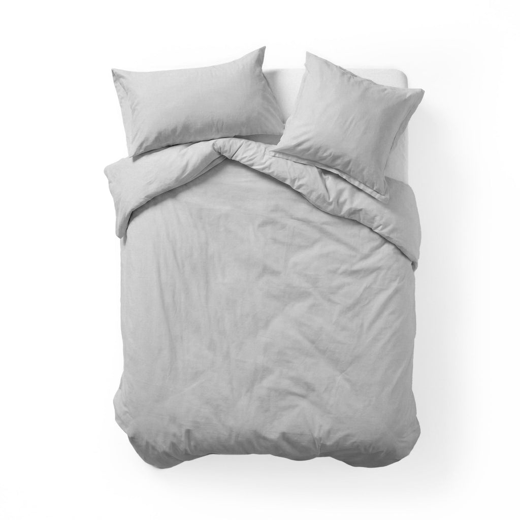 Housse De Couette Basic - Gris Clair