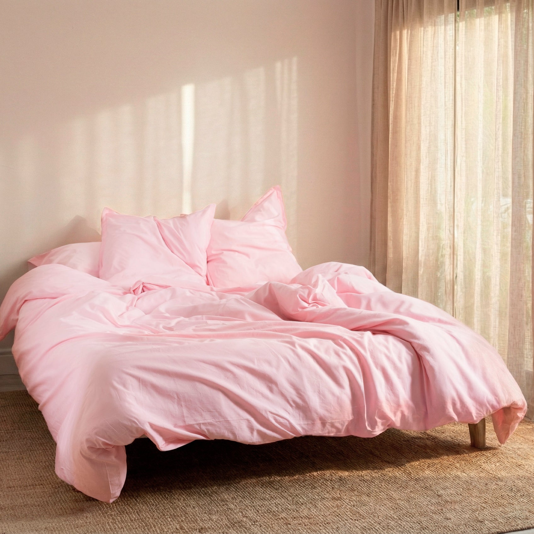Housse De Couette Basic - Rose Pâle