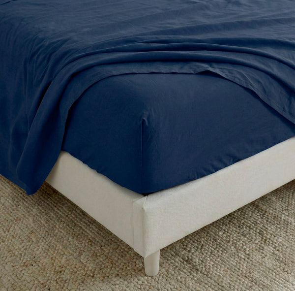 Drap-Housse Basic - Bleu Marine