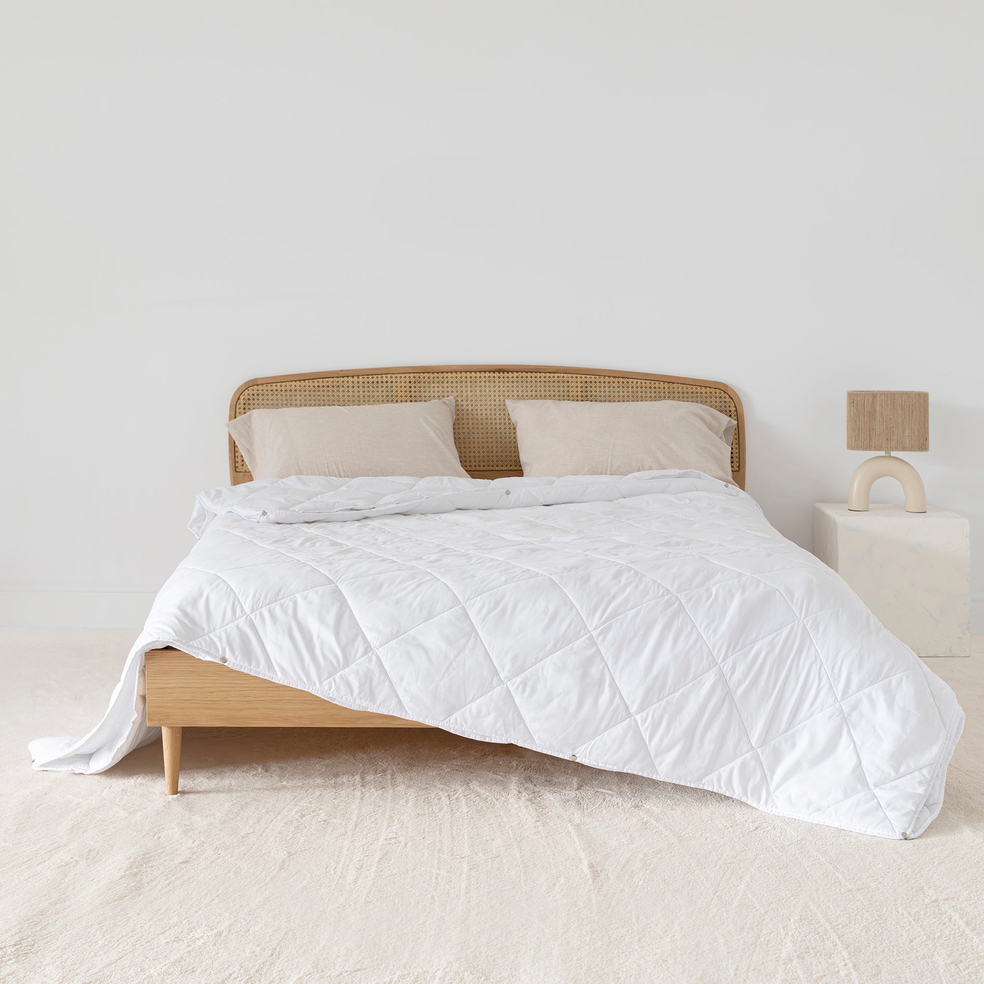 Couette Toutes Saisons 120 + 250 Gr Basic - Blanc