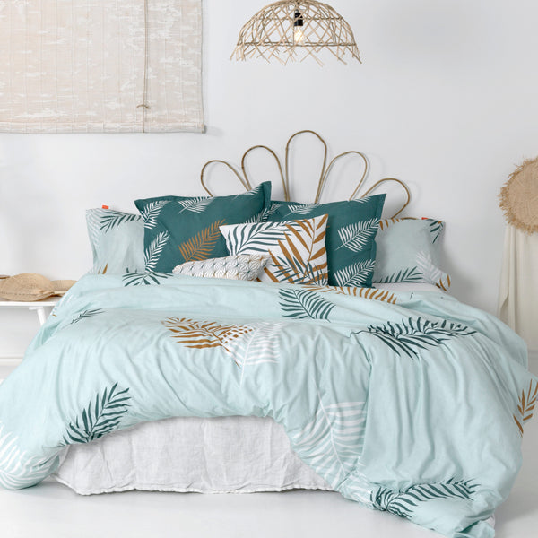 Housse De Couette Foliage Mint - Multicolore