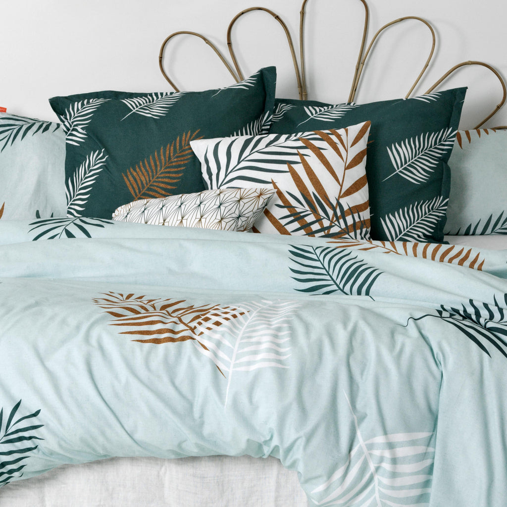 Housse De Couette Foliage Mint - Multicolore