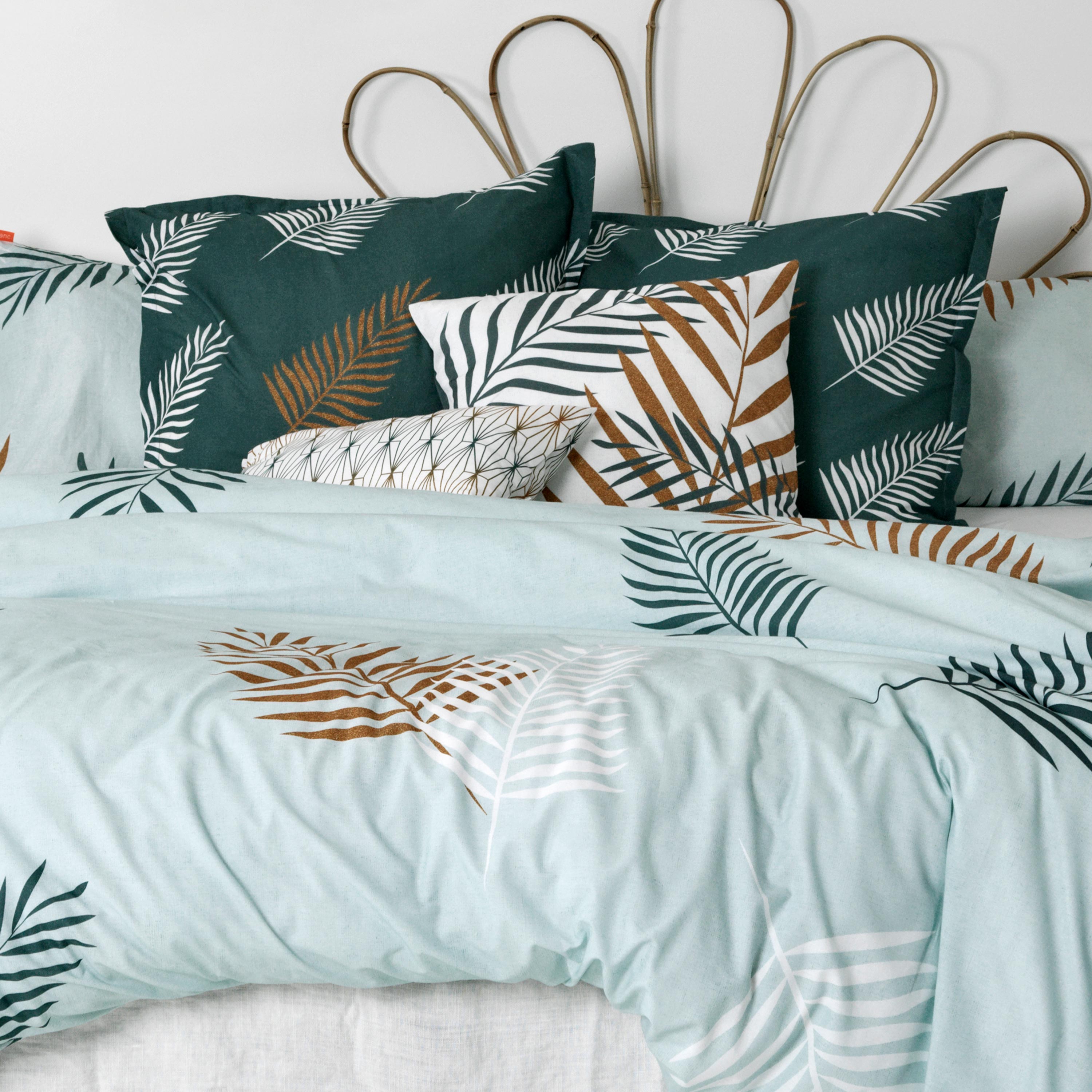Housse De Couette Foliage Mint - Multicolore