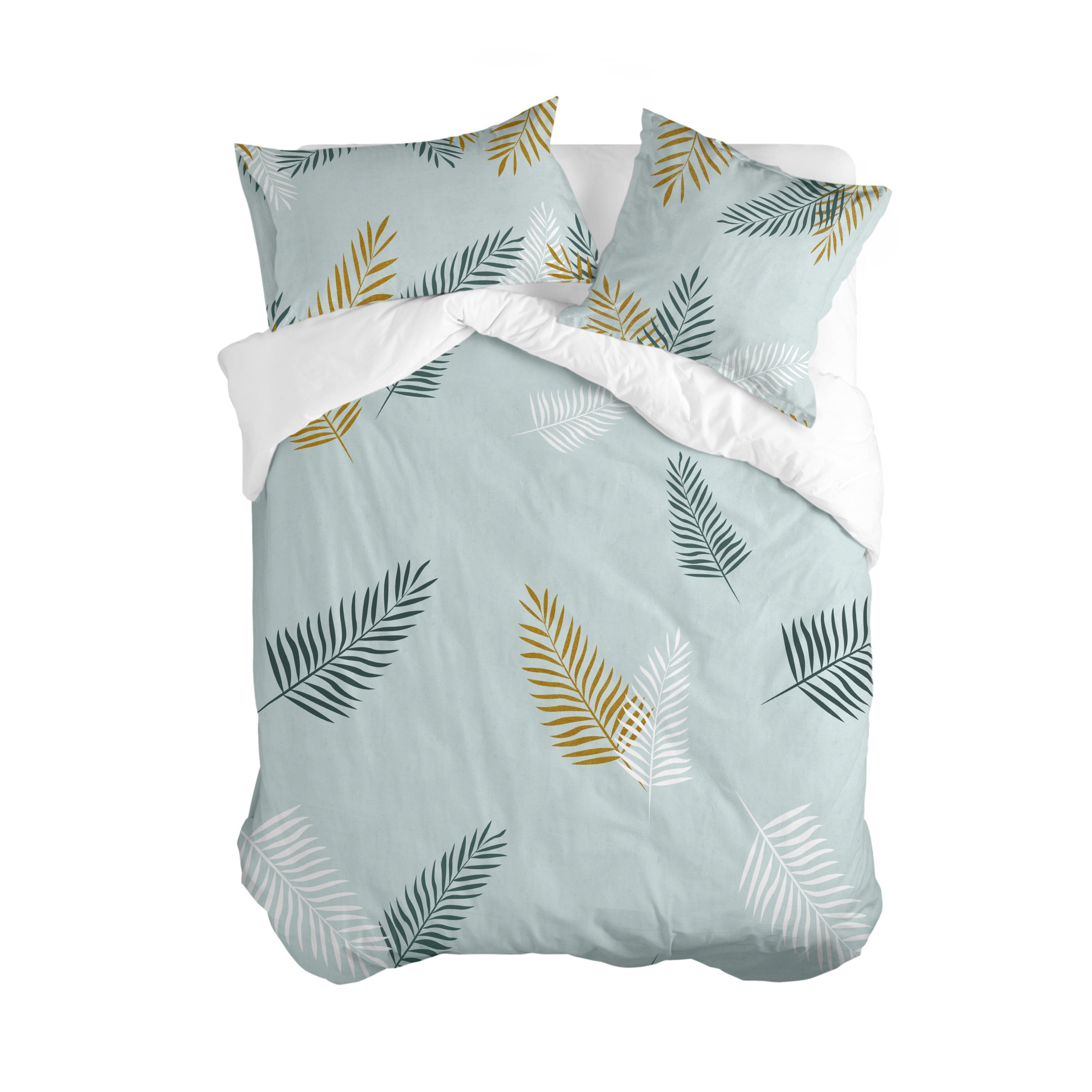 Housse De Couette Foliage Mint - Multicolore
