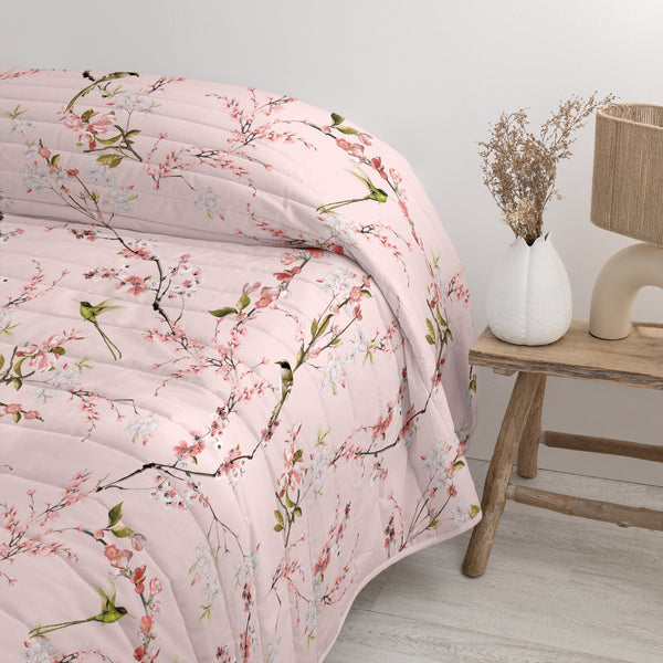Couvre-Lit Chinoiserie Rose - Multicolore