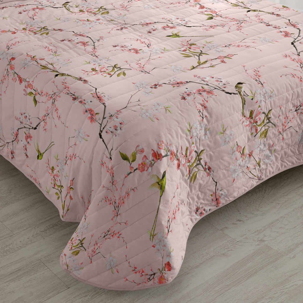 Couvre-Lit Chinoiserie Rose - Multicolore