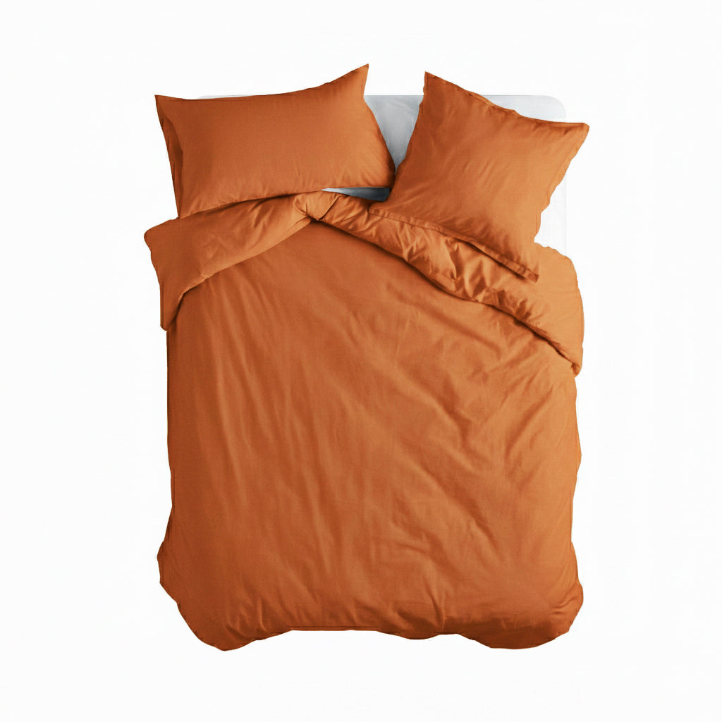 Housse De Couette Basic - Terre Cuite