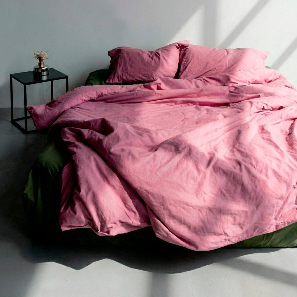 Housse De Couette Basic - Magenta