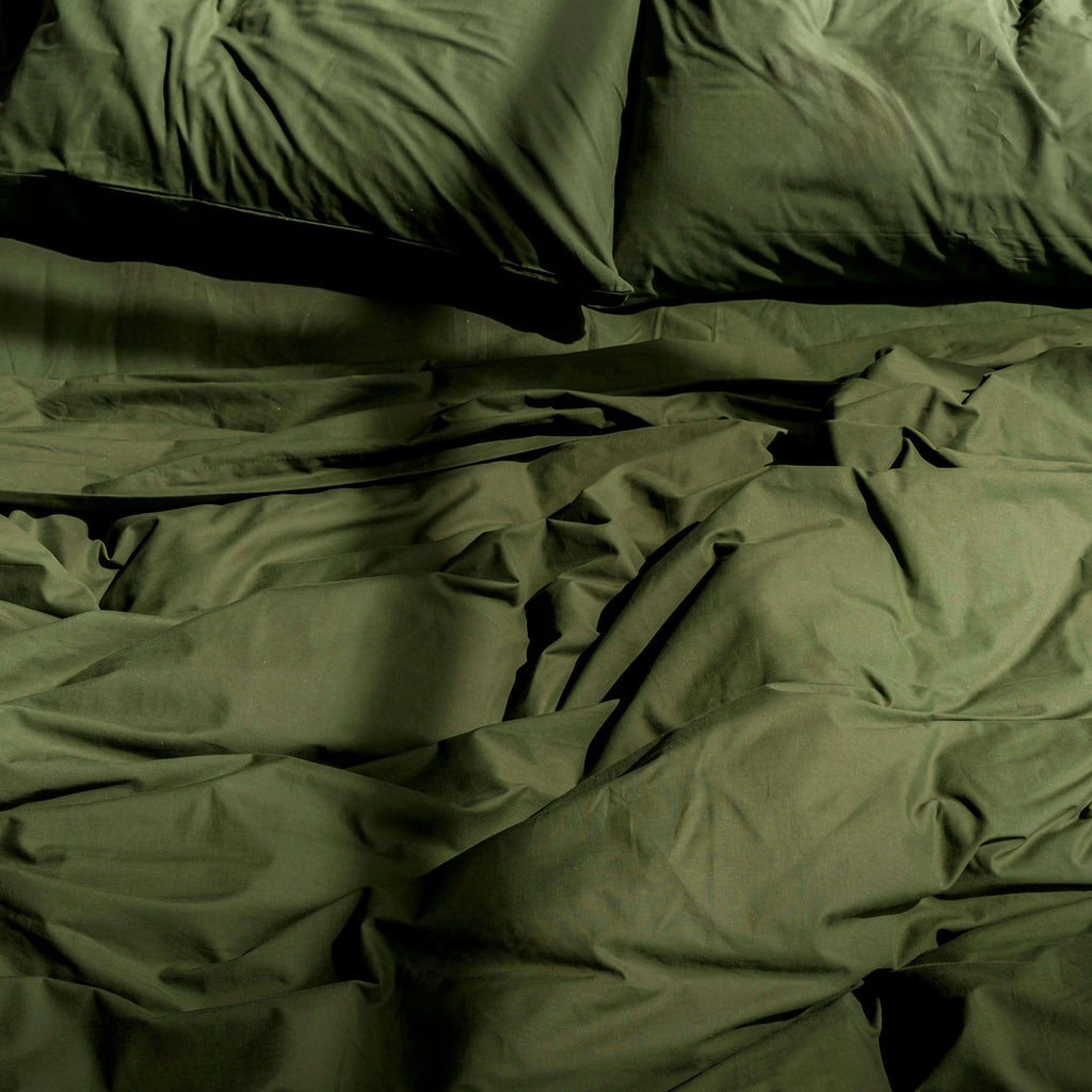 Housse De Couette Basic - Olive Verte
