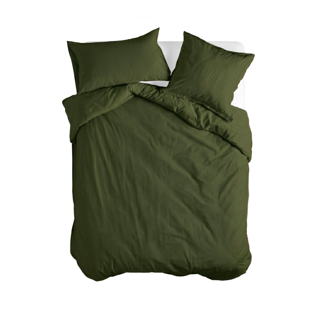 Housse De Couette Basic - Olive Verte