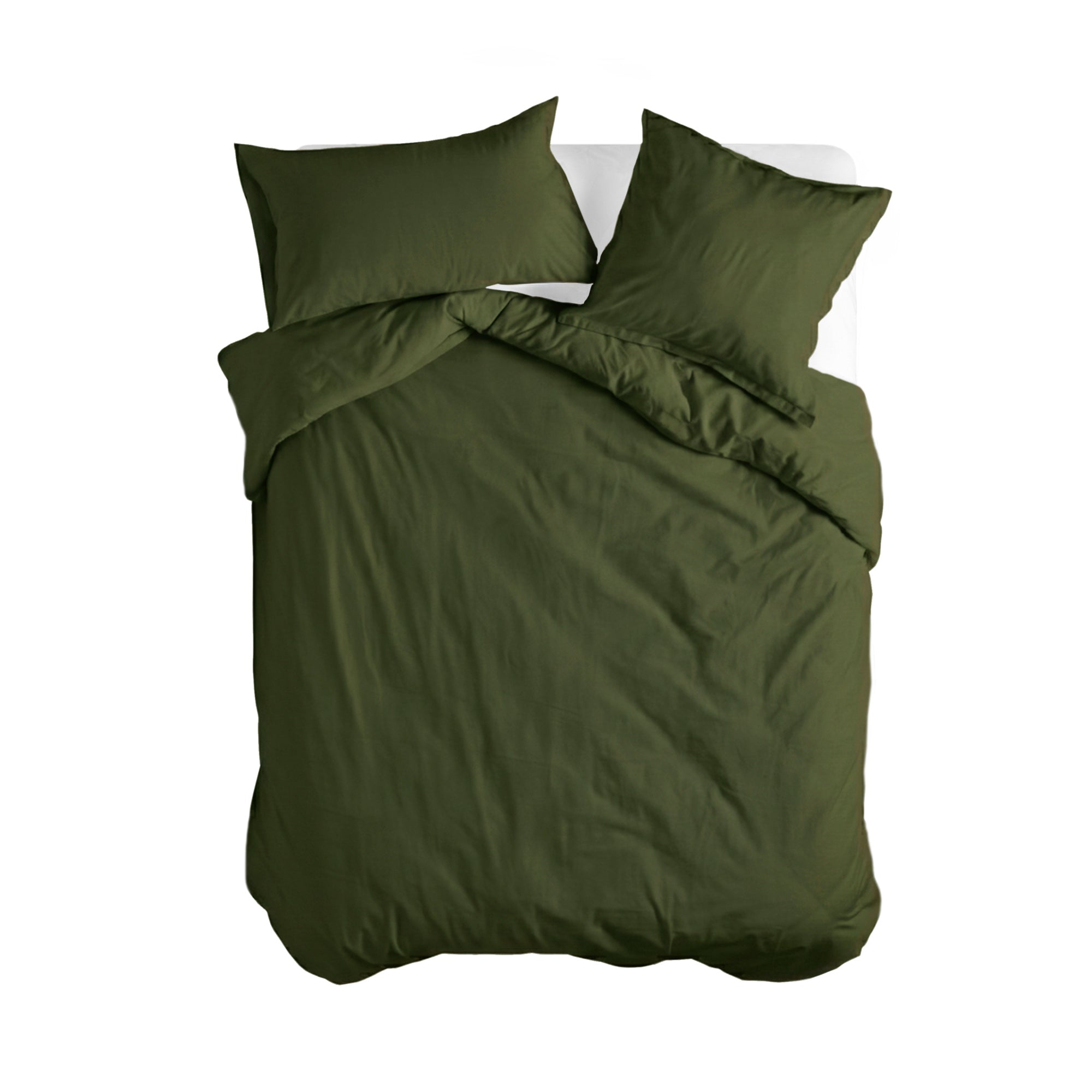 Housse De Couette Basic - Olive Verte