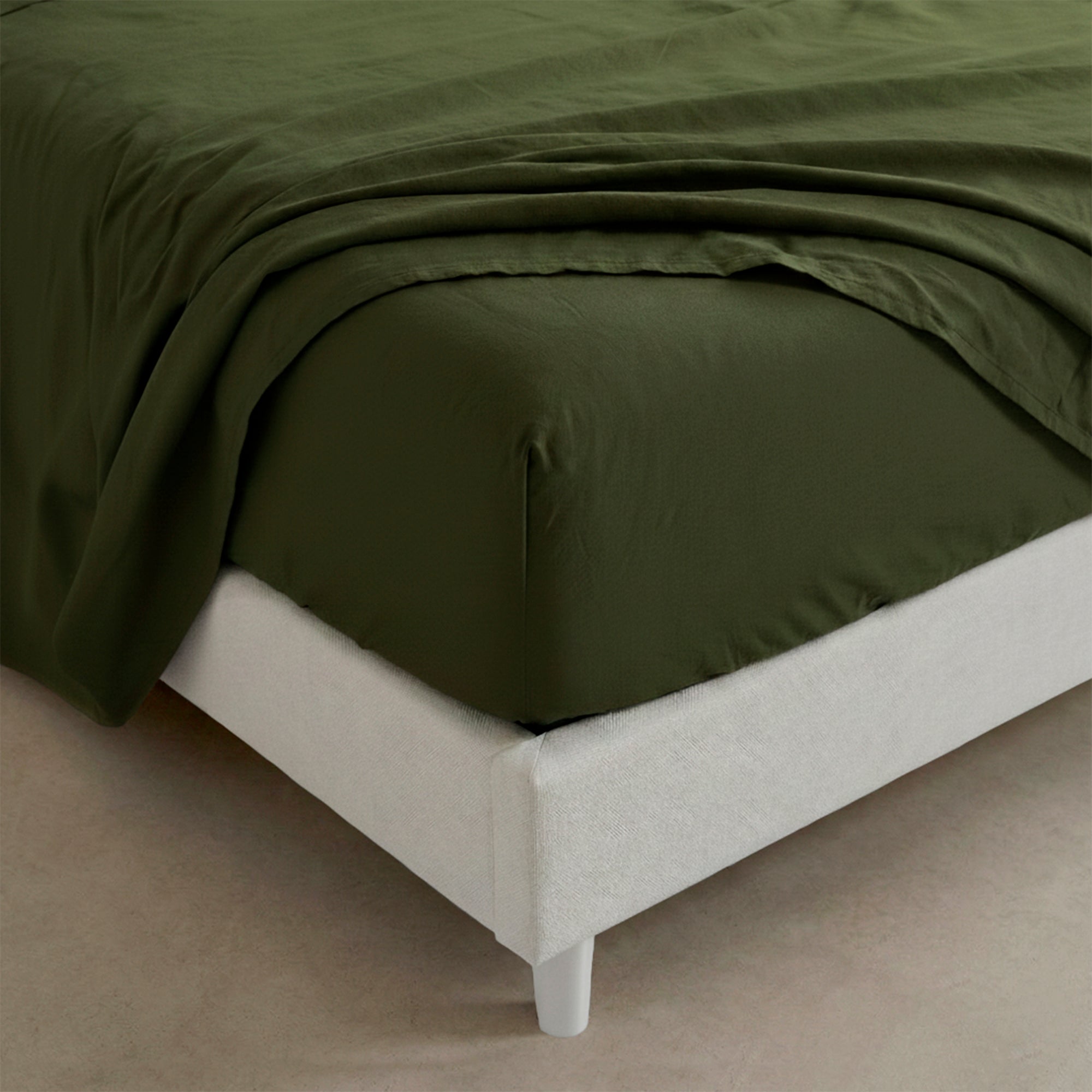 Drap-Housse Basic - Olive Verte