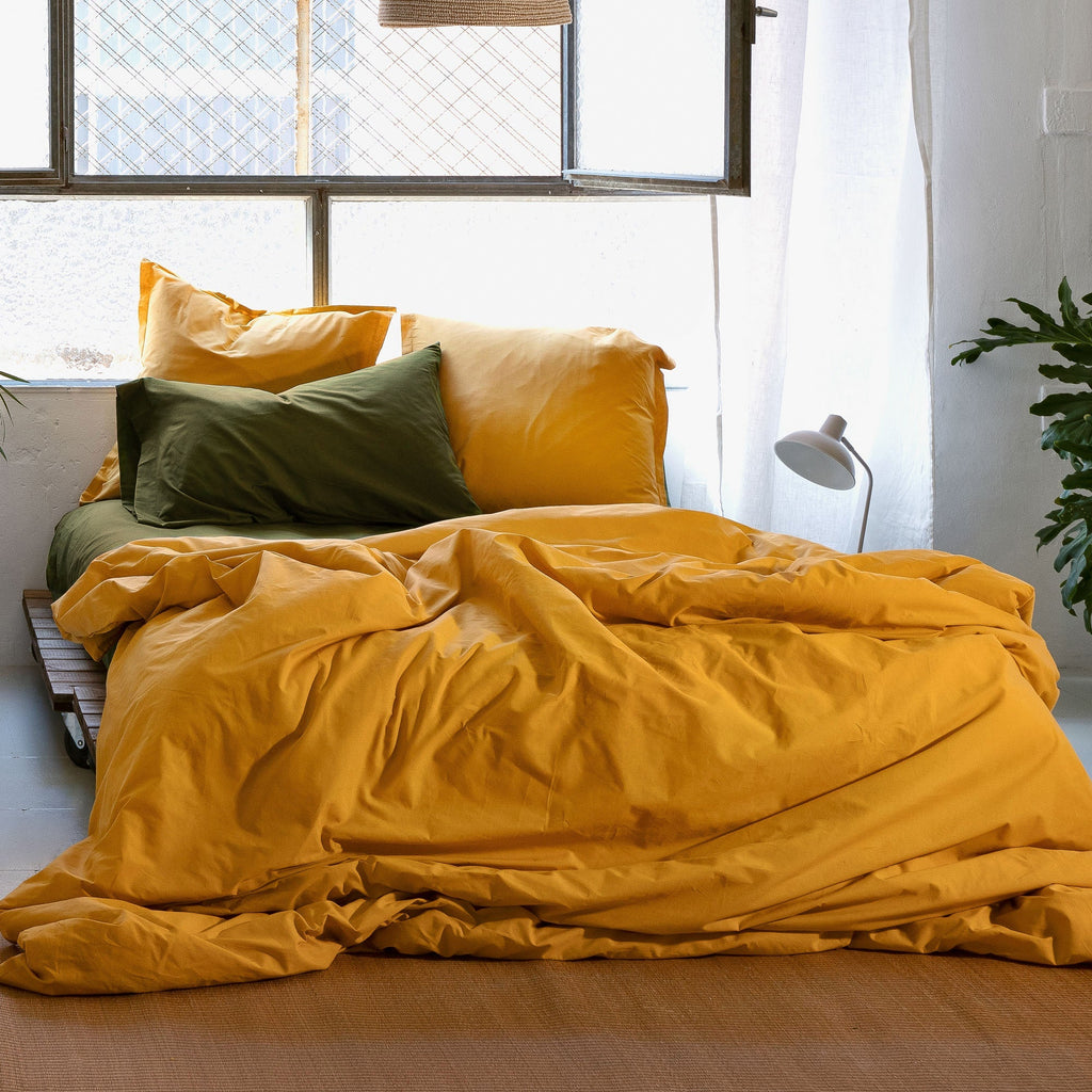 Housse De Couette Basic - Moutarde