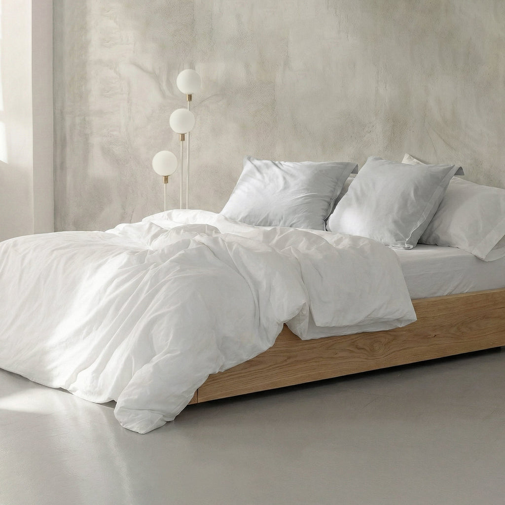 Housse De Couette Basic Percale 200 fils - Blanc