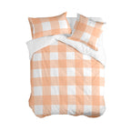 Housse De Couette Gingham - Pêche