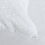 Protège-Oreiller Imperméable Éponge Coton - Blanc